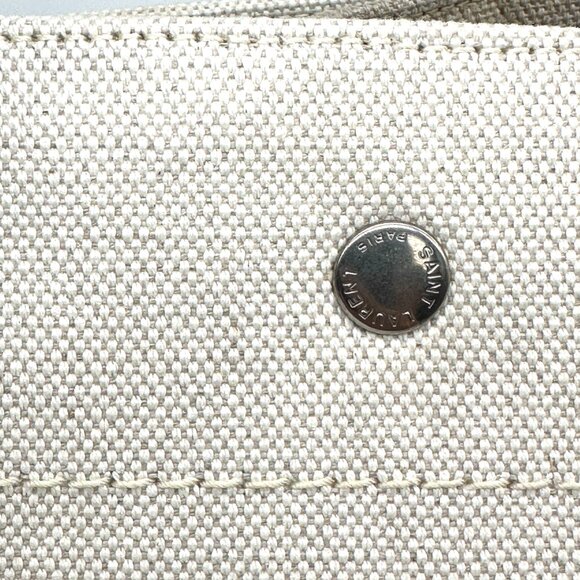Saint Laurent YSL Rive Gauche Logo Signature Canvas Linen Tote Bag - Picture 9 of 16